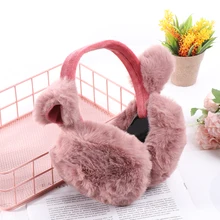 1 предмет; Новинка; Зимние теплые наушники в форме милых заячьих ушек; Для женщин тёплые наушники, Детская плотная куртка из хлопка для девочек, с плюшевой подкладкой тепло наушники закрывающие уши