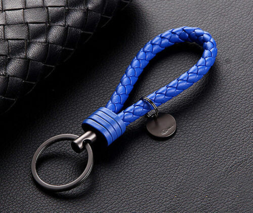 Retro Leather Rope Weave Braided Strap Keychain Keyring Car Key Chain Ring Key Fob Sling Jewelry Gift