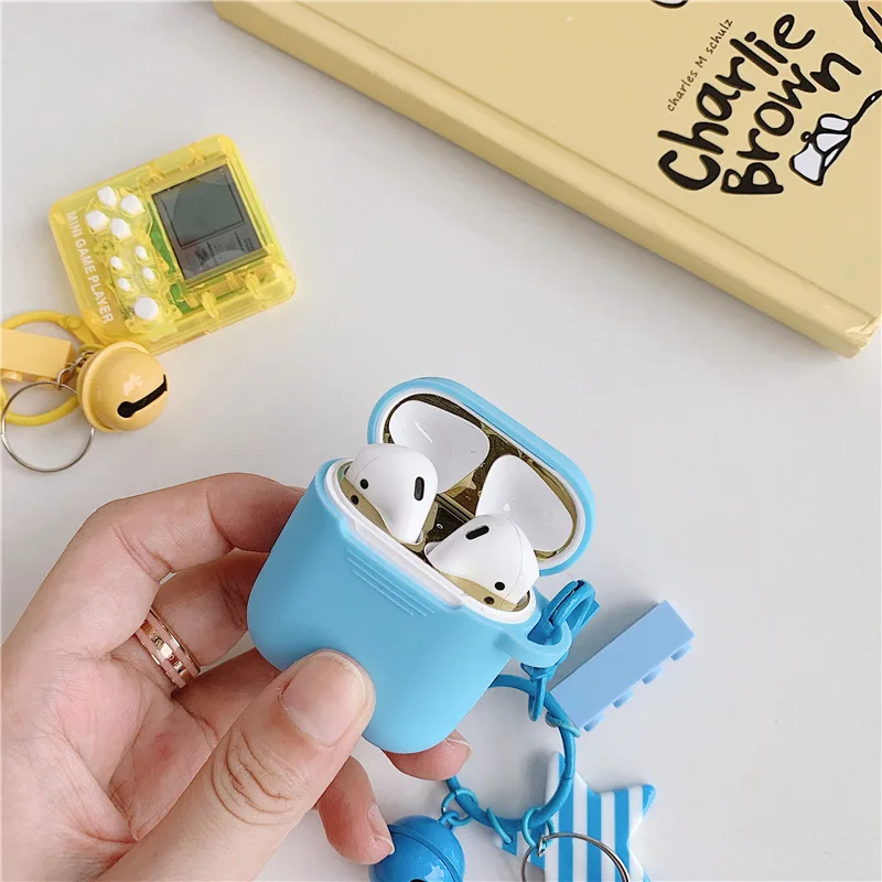 Мультяшный силиконовый чехол для AirPods, чехол с милым тетрисом, чехол для наушников s для Apple Airpods 2, сумка для наушников, аксессуары для наушников