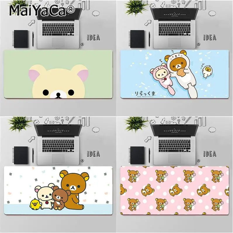 MaiYaCa высококачественный милый rilakkuma игровой коврик для ноутбука резиновый мыши