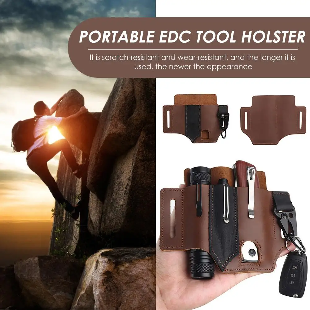 Multi Tool EDC Sheath Pocket Organizer With Key Holder For Belt And Flashlight - Outdoor Tools EDC Gear Multi Tool Accessories