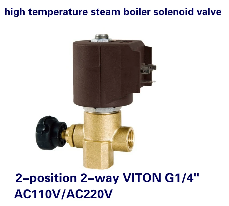 

G1/4" AC110/220V normally closed brass high temperature steam solenoid valve adjustable ironing boiler solenoid valve
