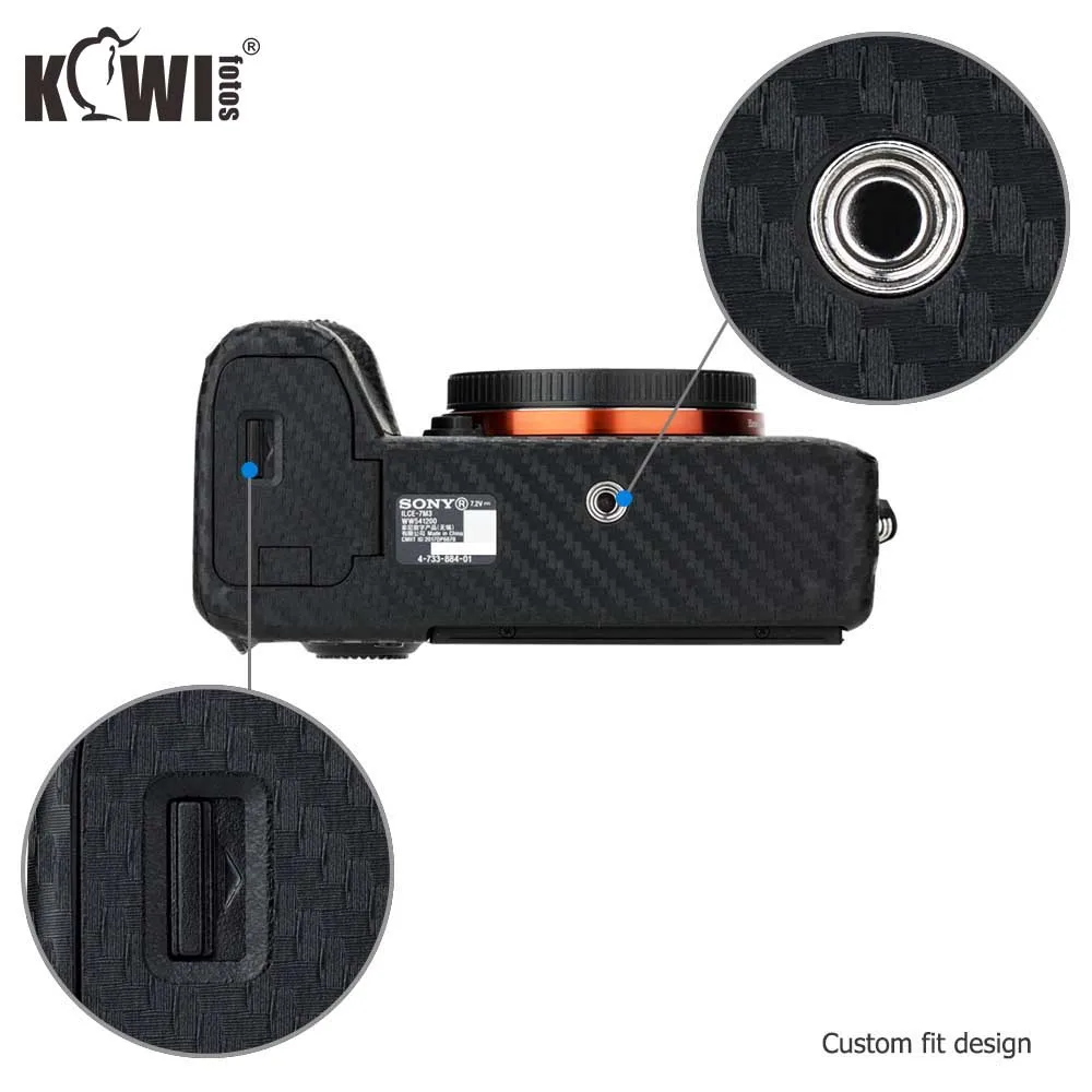 Комплект из углеродного волокна для камеры KIWIFOTOS комплект защиты от царапин Sony A7