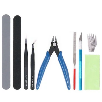 

9PCS Model Tools Kit Modeler Basic Tools Craft Set Hobby Building Tools Kit for Gundam Car Model Building Repairing and Fixing