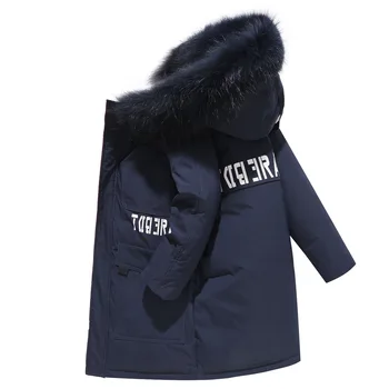 

of the new 2019 boys long down jacket children with thick white duck down children's wear coat a undertakes to boom