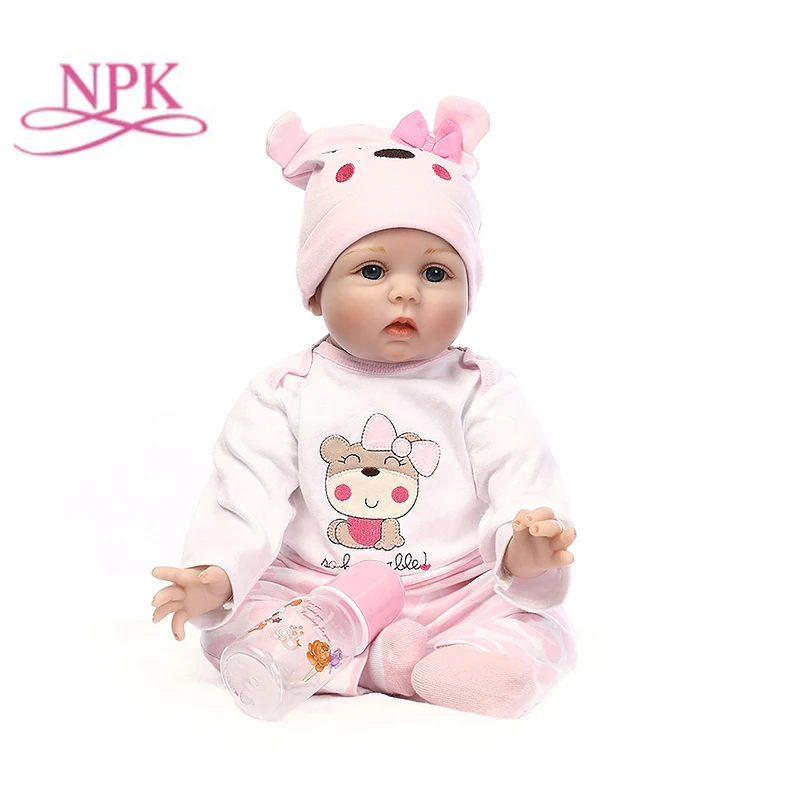 Кукла новорожденная NPK мягкая силиконовая кукла Reborn 55 см 40 см|alive dolls|reborn baby dollreborn