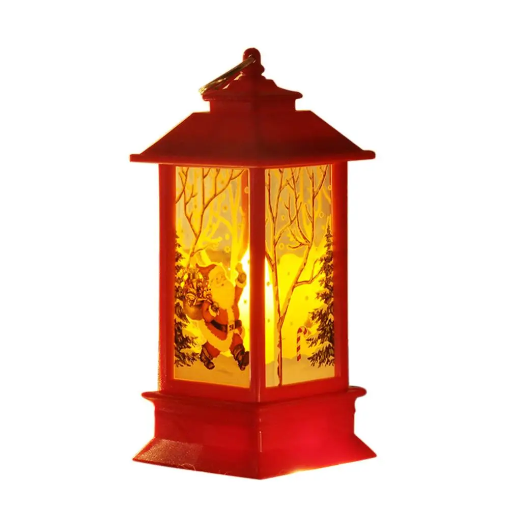 Светодиодный светильник для рождественской елки, небольшой держатель масляной лампы, вечерние, рождественский подарок, украшение для дома и нового года - Цвет: Red santa