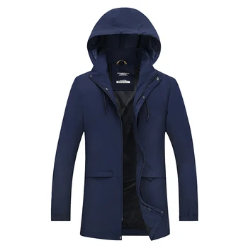 

2019 Spring New Good Quality Hooded Trench Coat Masculino
