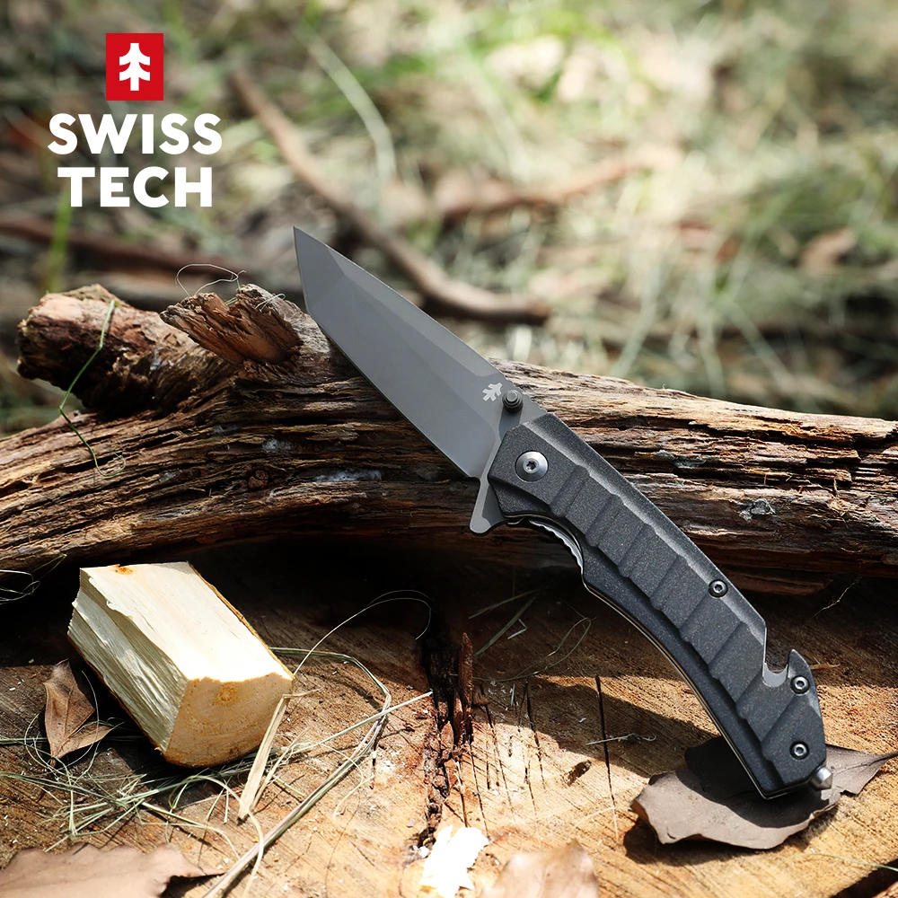 SWISS TECH Multifunction Folding Knife Outdoor Pocket Tactical Outdoor Survival Combat Hunting Folding Knifes small block plane