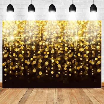 

Neoback Backdrop of Birthday Celebration Party Banner Photo Background Gold Sequin Backdrops for Girls Photo Studio
