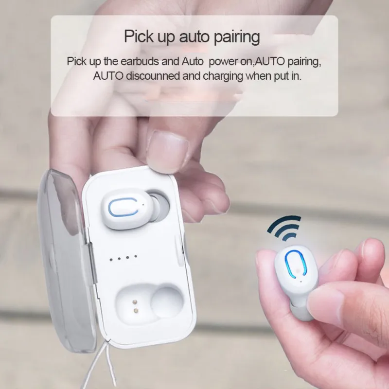 For Bluetooth V5.0+EDR version T18S Wireless Earphone With Charging Box Headset Suit For Laptop/PC/Tablet Bluetooth Devices