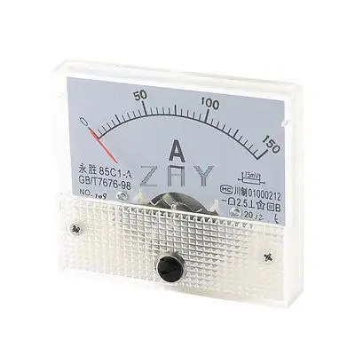 

85C1-A DC 150A Rectangle Analog Panel Ammeter Gauge Amperemeter Class 2.5