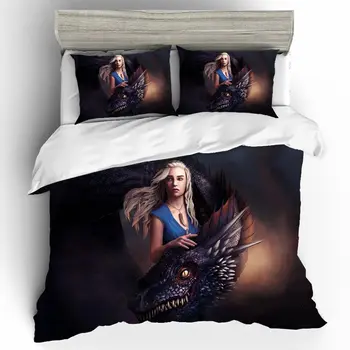 

King Size Cotton Bedding Sets Skull Game Of Thrones Duvet Cover Bed Sheets And Pillowcases Bed Linen Bedding Set Home Textile