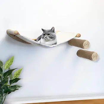 

2020 New Cat Hammock Durable Safe Cotton Canvas Bed Climbing Frame