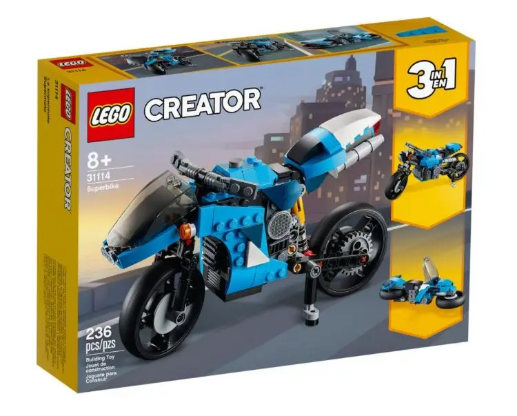 Конструктор Lego 31114 3 в 1 супервелосипед подарок на день рождения детские игрушки 256