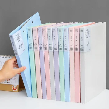 

6 Colors A4 File Folder Kawaii Strong clip creativity Office data box File filing Office stationery portfolio Office stationery