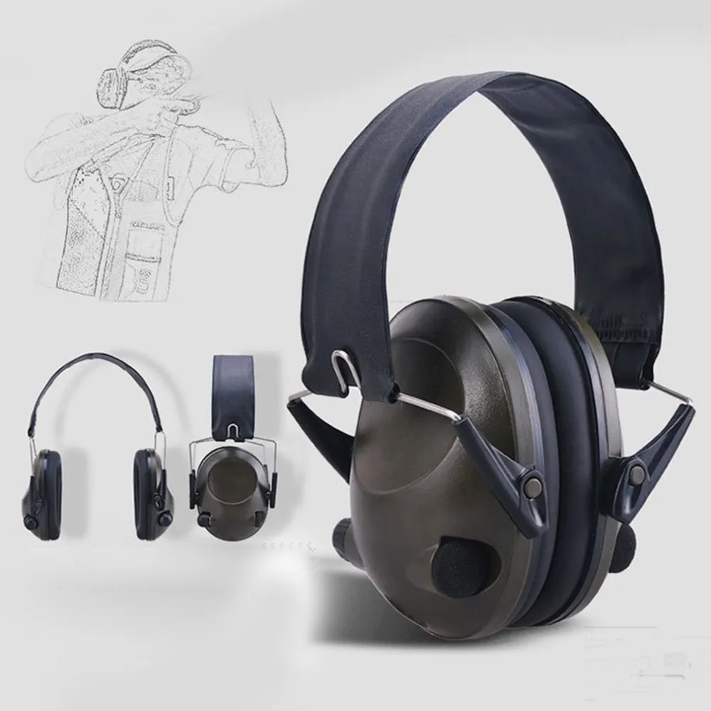 Тактические наушники TAC 6S с защитой от шума для стрельбы мягкие электронные