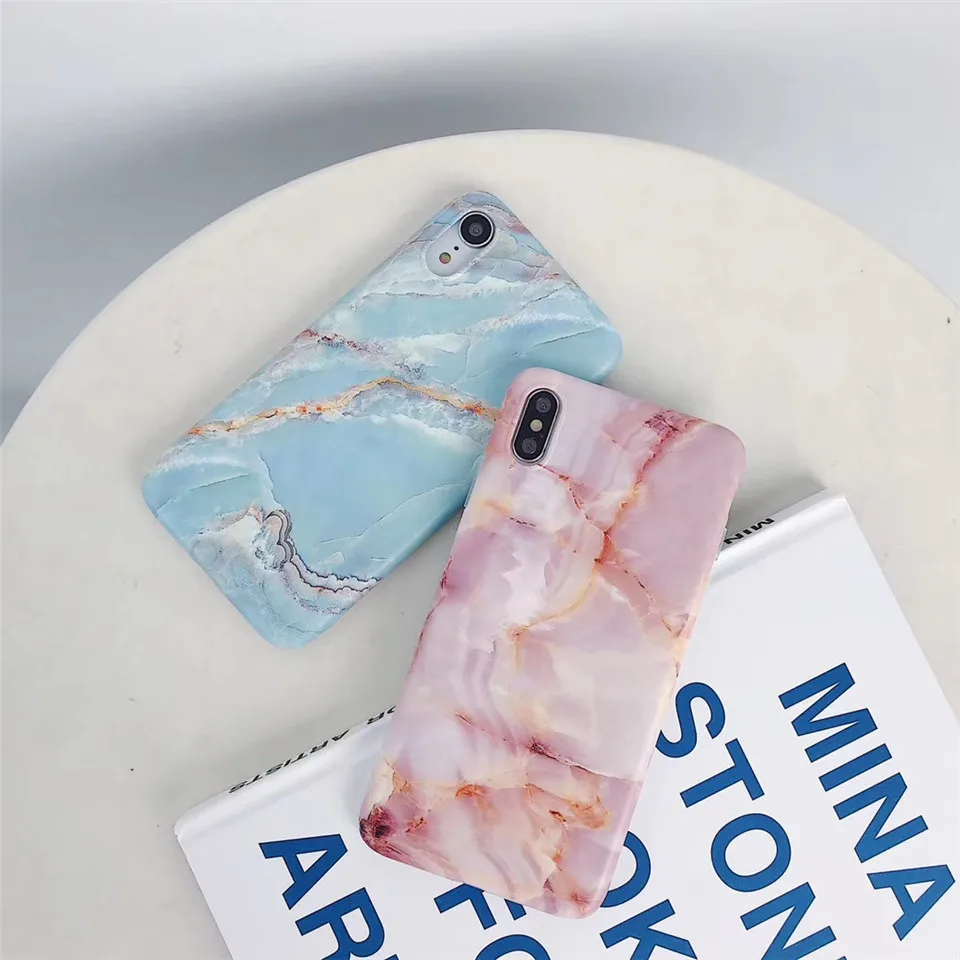 Классный Синий Розовый Камень Мраморный чехол для телефона funda huawei Nova 3 3i P20 pro lite