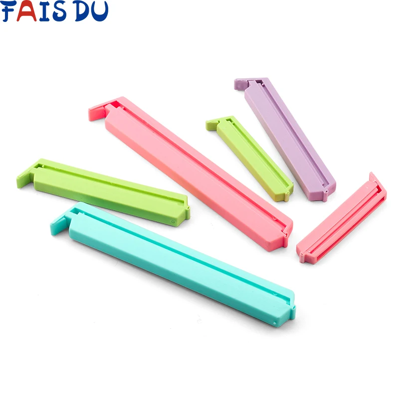 

12Pcs Portable Snack Sealing Clip Bag Clips Effect Plastic Clamp For Seal Pour Food Storage Kitchen Tools Fresh Keeping Sealer