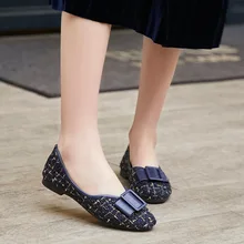 Большие размеры; тонкие туфли; Новинка года; женская обувь; сезон весна-осень; модная обувь в Корейском стиле для отдыха; Baitao