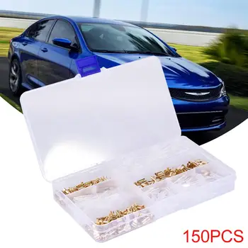 

150 Sets 6.3MM/4.8MM/2.8MM Motorcycle Brass Bullet Connector Male & Female Terminal Kits Sheath Cold Press Terminal