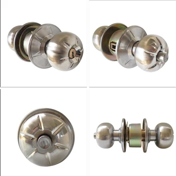 

New Locksets Copper Lock Cylinder The Polished Door Knob Stainless Steel Locks Entrance/Passage Door Lock