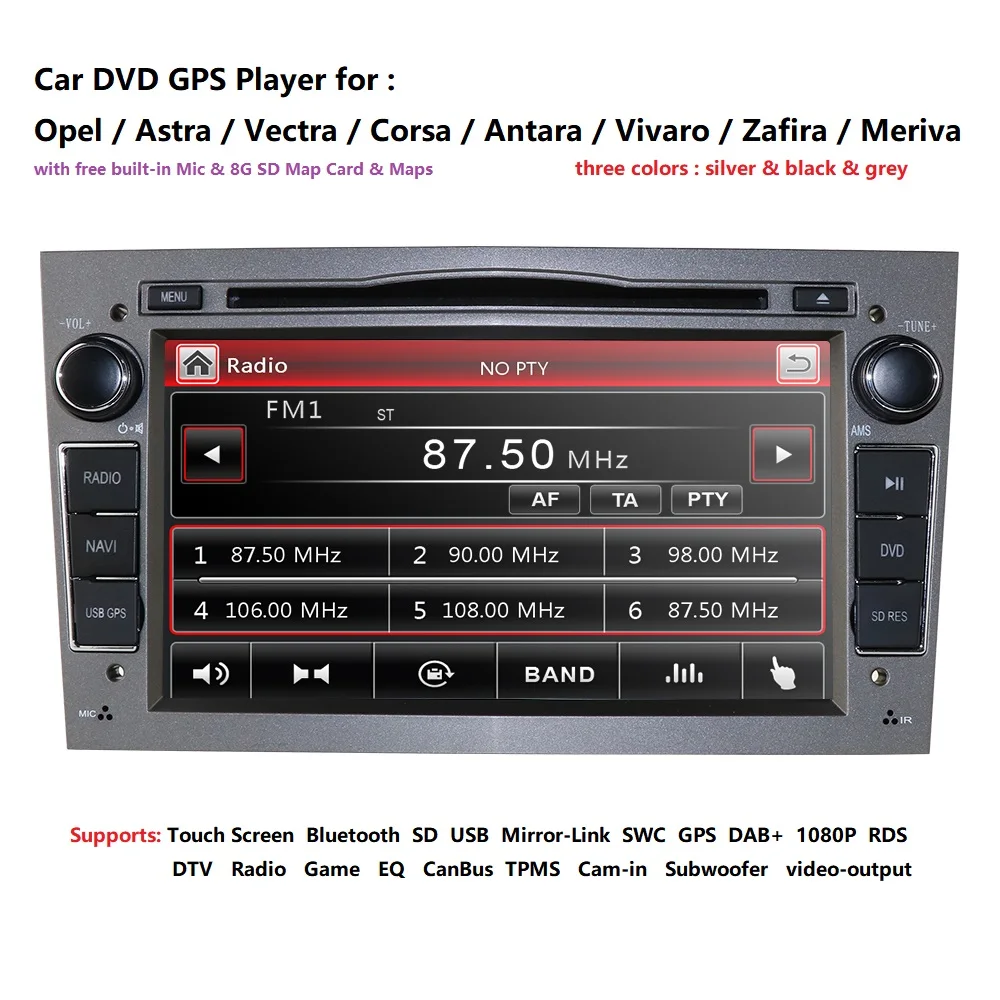 Perfect CAR DVD PLAYER For Vauxhall Opel Astra H G J Vectra Antara Zafira Corsa GPS navigation 2 DIN 7 INCH touch screen steering wheel 0