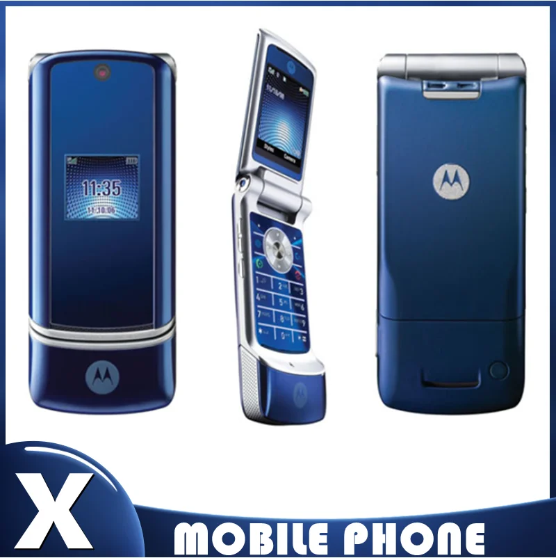 Motorola KRZR K1 Flip Восстановленный-Оригинальный разблокированный GSM 850 / 900 1800 1900 1 9
