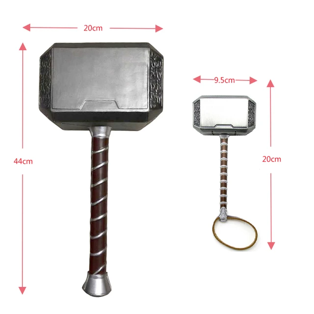 1:1 Hammer 's Hammer Toys Custome Cosplay metal Hammer stage property PU/metal Kids Gift 44cm/20 1
