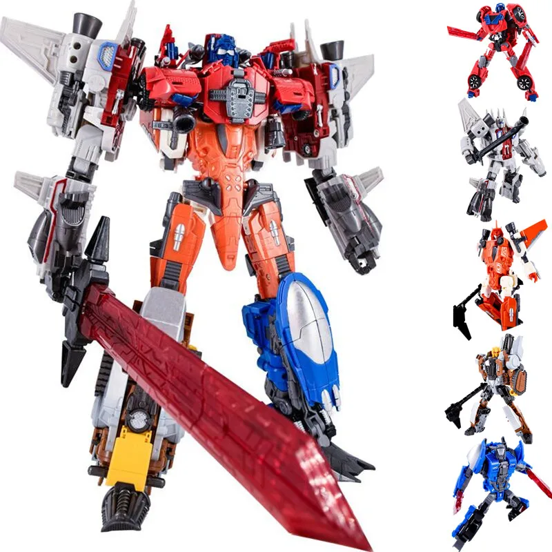 Вэй Цзян 5 в 1 большие новые игрушки трансформеры Cool predaking Аниме Фигурка gt робот
