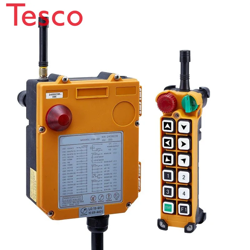 

Original TELECRANE Wireless Industrial Remote Controller Electric Hoist Remote Control 1 Transmitter + 1 Receiver F24-12S