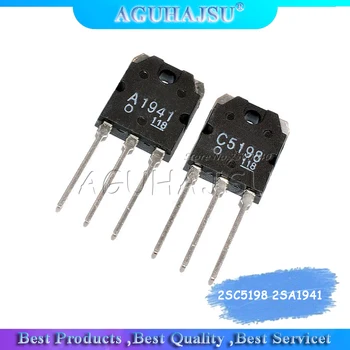

4PCS 2pairs 2SC5198 2SA1941 TO3P (2PCS A1941 + 2PCS C5198) TO-3P Transistor original authentic
