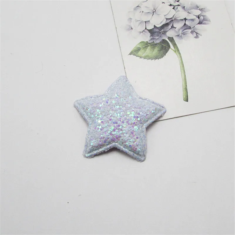 Purple star 10-50 шт блестки звезды/Сердце Мягкие аппликационные наклейки DIY ремесла поставки дети шпилька аксессуары материал украшение - Цвет: Purple star