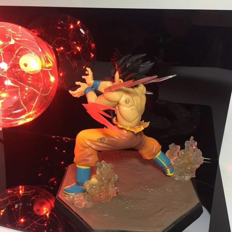 Dragon Ball Z Son Goku игрушка со светодиодом Декор-Лампа Супер Saiyan ПВХ фигурка Ночная лампа Коллекционная модель аниме для детей подарок Led