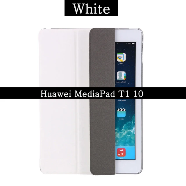 Чехол с откидной крышкой-подставкой для huawei MediaPad T1 10 T1-A21W T1-A21L T1-A23L 9,6 дюймов из искусственной кожи на магнитной застежке с автоматическим включением и/Sleep(Пробуждение/спящий режим) Smart Cover - Цвет: MediaPad T1 10