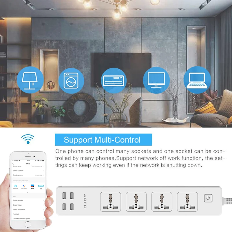 Smart Plug Outlet Extender, WiFi Surge Protector Work with Alexa Googl –  Totality Solutions Inc.