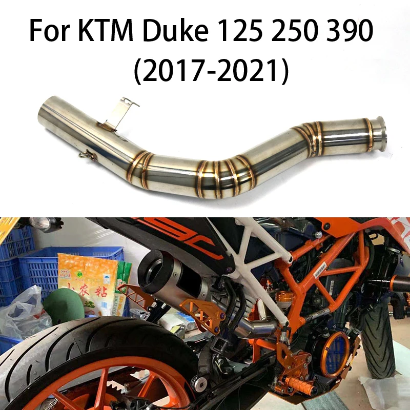 Motorcycle Exhaust Mid Pipe Ktm Duke 390 Full System Exhaust Ktm Duke 390 Exhaust & Exhaust