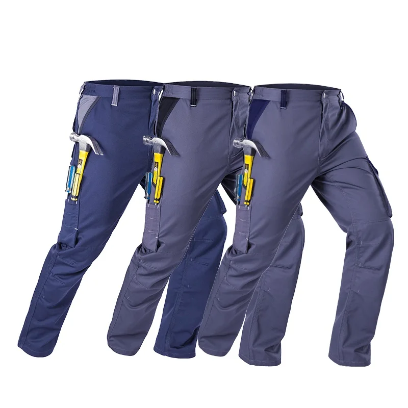 MenWorkPantsToolTrousersWaterProofDurableWearResistantSafety