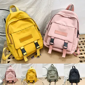 

2020 Backpack Women Backpack Fashion Women Shoulder Bag solid color School Bag For Teenage Girl Children Backpacks Travel Bag