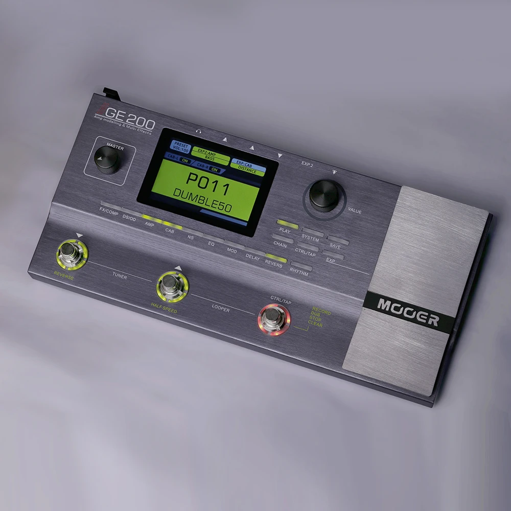 MOOER GE200 Amp моделирование мульти-процессор эффектов цифровая Гитара педаль эффектов 55 модели усилителя 70 эффектов 52 второй петлер