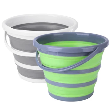 

New Arrival Folding Silicone Bucket Large Capicity Save Space Fishing Camping Car Buckets Kitchen Bath Camp Silicone Bucket