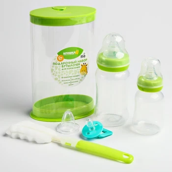 

Gift set (bottles 270 ml., 125 ml., Pacifier, brush), green 4477751