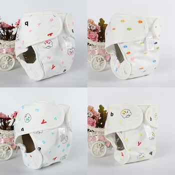 

Fashion Lovely baby girl boys Diaper Baby Infant Solid Print Cloth Diapers Reusable Nappy Washable Snap Nappy H5