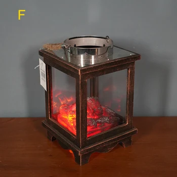 

LED Flame Effect Light Battery Operated Simulation Charcoal Lamp Lights for Christmas Halloween Indoor Outdoor _WK