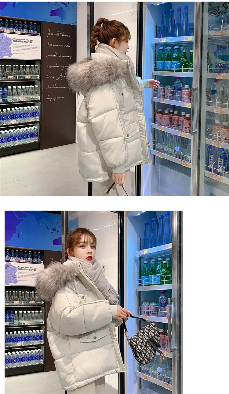 Стиль, хлопковая стеганая одежда, женский короткий пуховик в Корейском стиле, хлопковая стеганая одежда, свободное приталенное пуховое пальто S