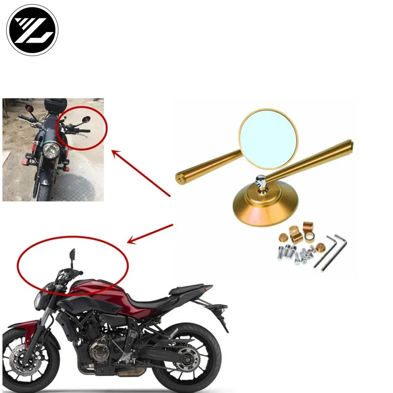 Для ручек зеркало заднего вида боковое зеркало мотоцикл зеркало для Yamaha MT09 MT07 MT 09 07 XJ6 FJR XJR 1300 Racer fazer XT 600 TDM