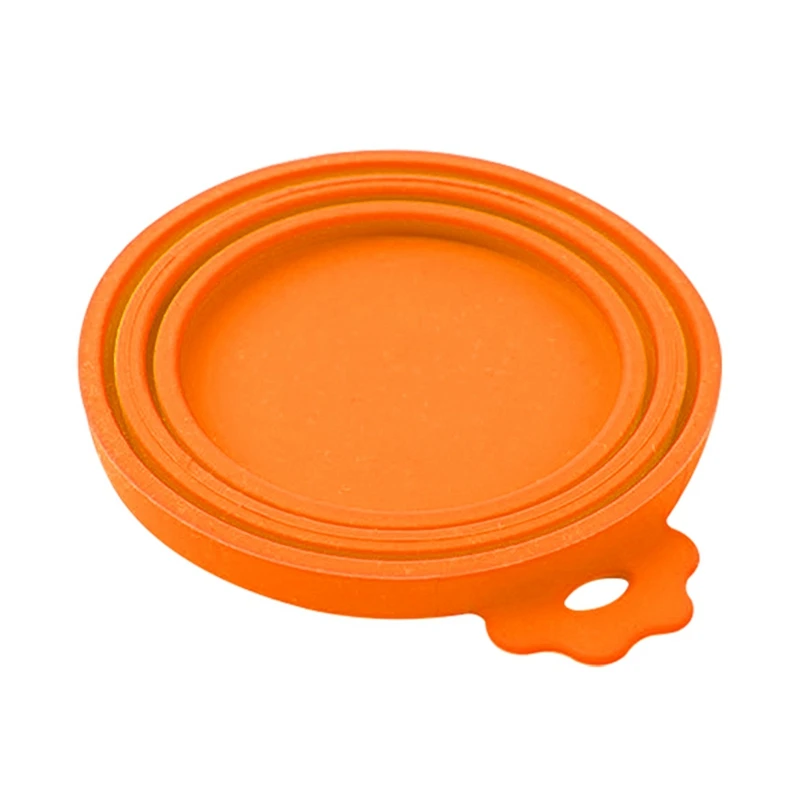 Orange Консерва с едой для животного крышка/силиконовая крышка жестяной банки для собаки и кошки силиконовая форма ПЭТ пищевая Крышка силиконовая постельное белье крышка бутылки для хранения - Цвет: Orange