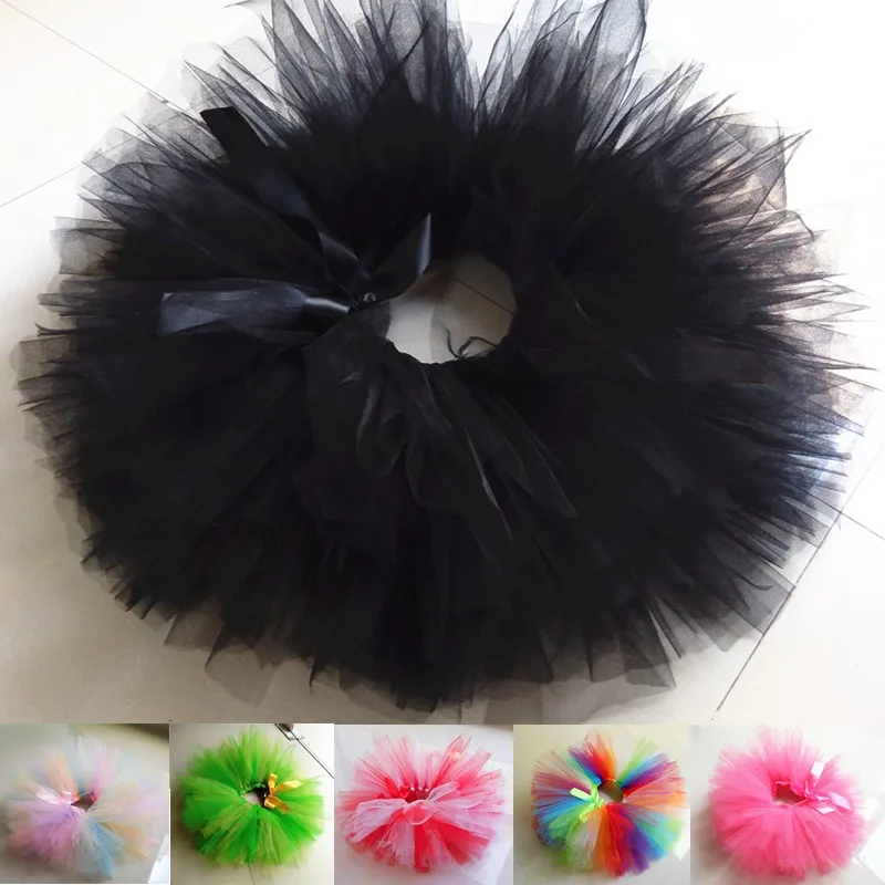 Girls Baby Fluffy Rainbow Tutu Skirt Ballet Dance Halloween Christmas Costume