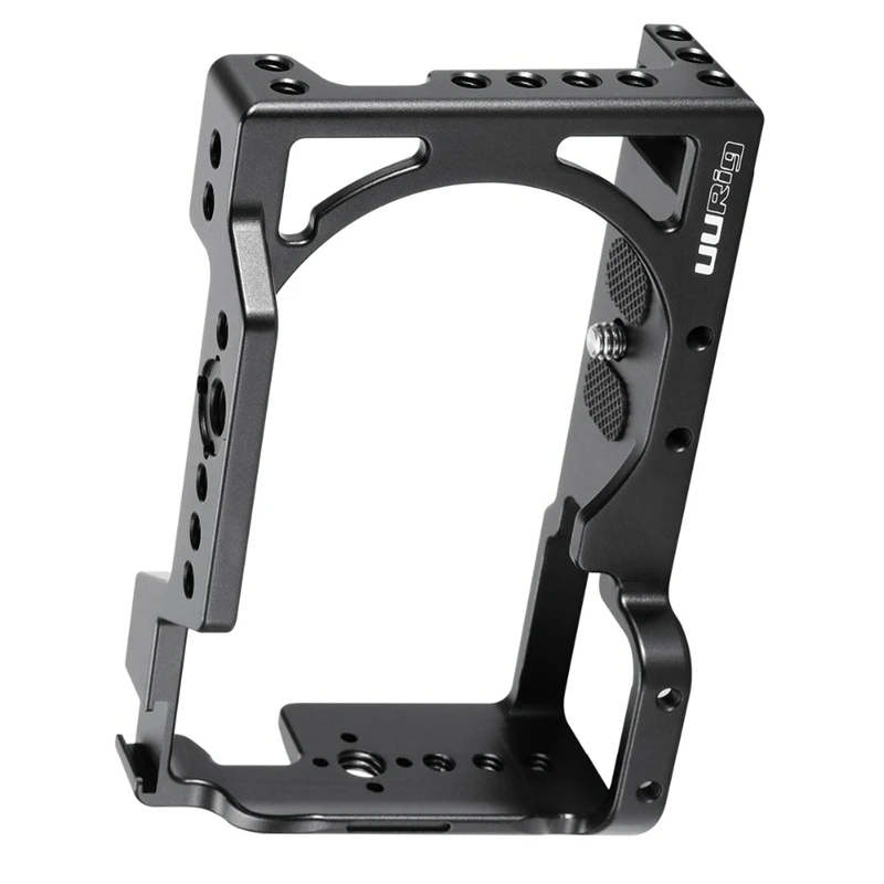 

ABKT-UURig Vlog Camera Cage Protective Case with Cold Shoe Extension Mic Fill Light Vlog Cage for A6400 DSLR Camera Accesso