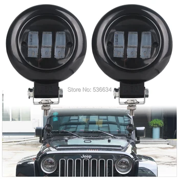 

2pcs 4.5Inch 30W Black Round Durable Led Work Light for SUV, ATV, UTV, 4 x 4, Sand rails, Cars, Truck, Trailer,